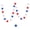 B, variant on Red White and Blue Star Bunting Flag, 4 Meters Long Paper Decoration for Independence Day Party and Patriotic Celebrations
