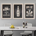 thumbnail image 3 of wall26 Framed Canvas Print Wall Art Set Duotone Retro Mid-Century Wine Posters Drinks &amp; Cocktails Food Photography Realism Decorative Contemporary for Living Room, Bedroom, Office - 24"x36&q, 3 of 5