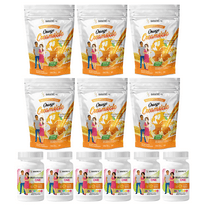 Gastric Sleeve Complete Vitamin Pack - Chewables Size: 6-Month Supply, BariatricPal Multivitamin ONE: Orange Citrus Chewable - Iron Free, BariatricPal Calcium Citrate Soft Chews: Orange Creamsicle