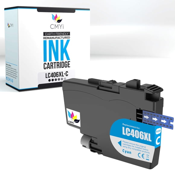Cartucho de tinta CMYi LC406XL cian para impresoras Brother