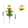 thumbnail image 3 of Efavormart 5 Bushes | 45 Large Yellow Artificial Silk Blossomed Sunflowers, 3 of 11