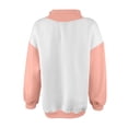 thumbnail image 6 of TQWQT Women Mock Neck Sweatshirt Loose Drop Shoulder Color Block Raglan Long Sleeve Tops Soft Contrast Sleeve Casual Pullover Shirts Watermelon Red XXL, 6 of 9