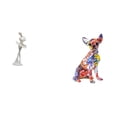 thumbnail image 1 of Figura de escritorio, estatua de bailarina, figura decorativa, estatua de perro, resina, adorno de , diseño artístico único, adecuado para el h, 1 of 8