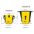 thumbnail image 3 of AFISHTOUR Waterproof Bike Panniers, 15L Bike Bags for Bicycles Rear Rack, Bicycle Saddle Bag for Grocery (Yellow, 1 PCS), 3 of 9