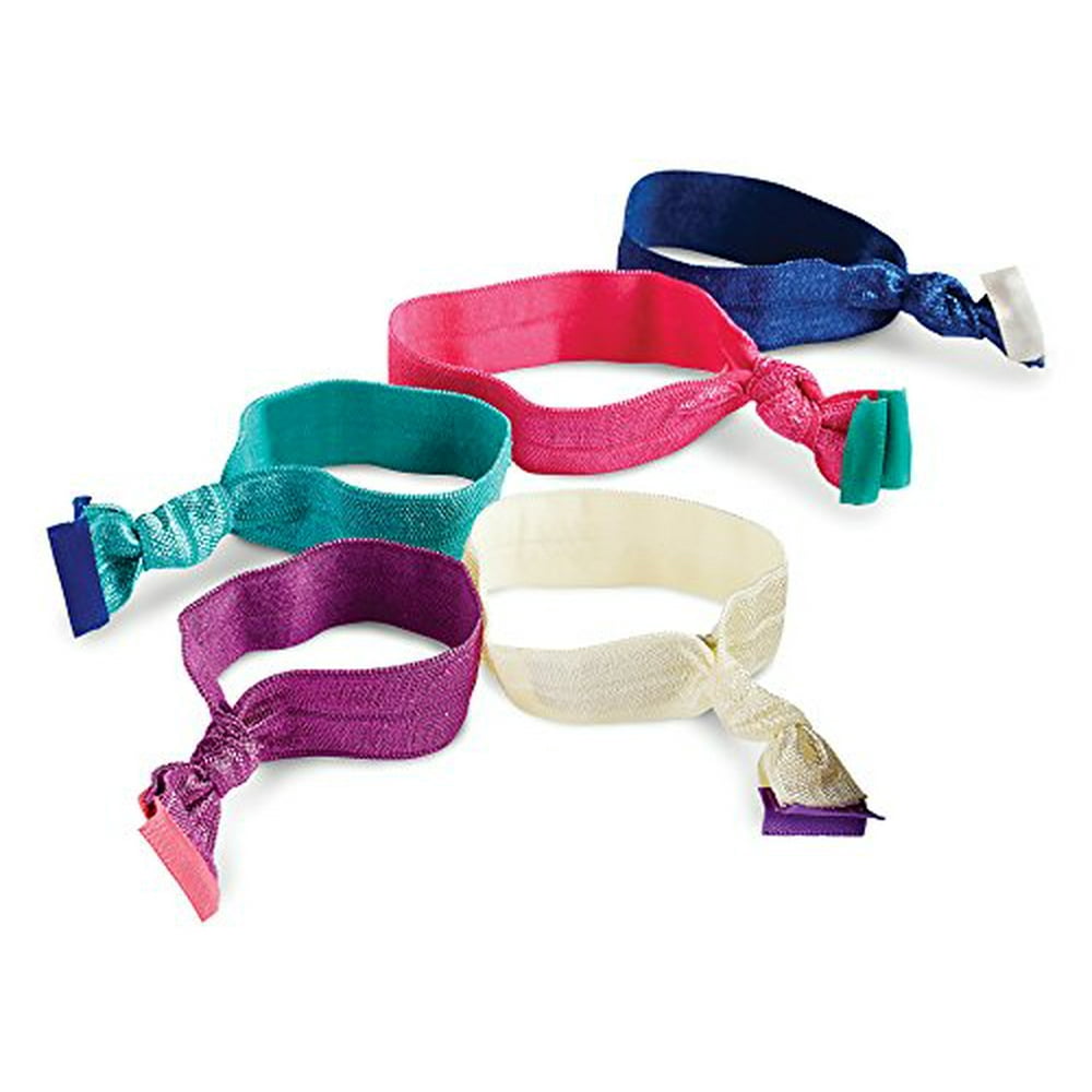 Goody Goody Ouchless Ribbon Hair Elastics, Gem Glam, 5 Count