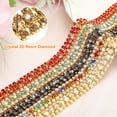 thumbnail image 4 of 1 Yard 3 Rows Rhinestone Close Chain Trim Yellow Rhinestone with Gold Base, 4 of 6