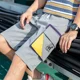 thumbnail image 3 of Pantalones cortos cargo para hombre con cordón, anchos, holgados, cortos, holgados, estampados, elegantes, hermosos, elásticos, cómodos, de nailon, 3 of 5