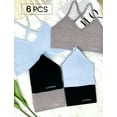 thumbnail image 5 of Livona Racerback Training Bra for Girls- 3 Pack Seamless Sports Bra, Padded Everyday Bra Bralette,Crop Cami Tank Top (6-14), 5 of 5