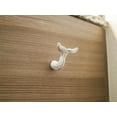 thumbnail image 6 of Zeckos White Cast Iron Whale Tail Drawer Pulls Cabinet Knobs Set of 12, 6 of 9