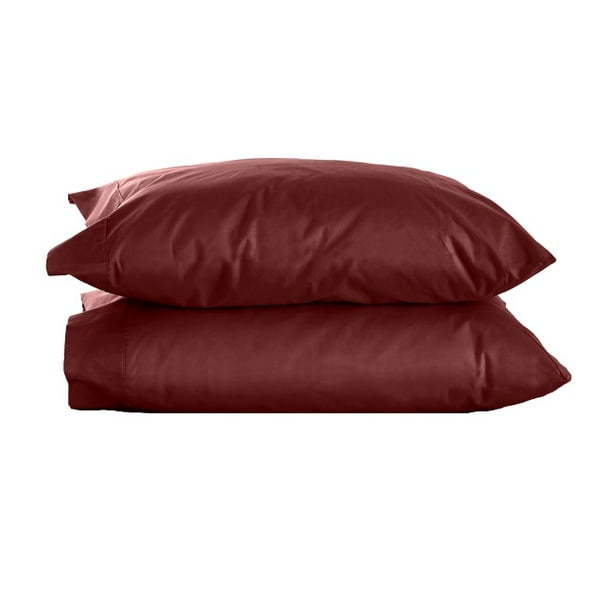 The Great American Store King Size Pillow Cases Solid Burgundy 2 Pack