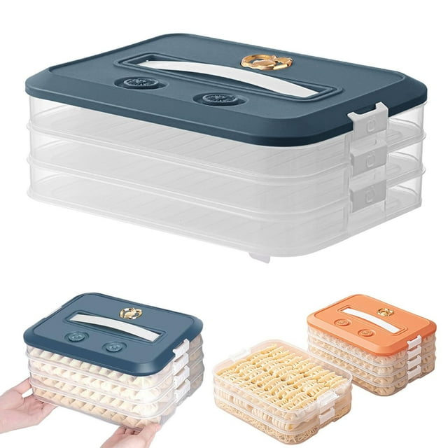 Food Storage Containers Meal Prep Pantry Organization Lunch Storage Freezer Storage Storage Containers Plastic Cookie Containers Stackable Cookie Dumpling Storage Box Containers with Lids Airtight
