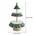 thumbnail image 2 of Christmas Snack Display Stand Rack Double Layers Resin Tree Shape Cupcake Holder Dessert New Year Serving Bowl Table, 2 of 7