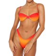 thumbnail image 1 of B91xZ Triangle pour Femmes Ensembles Bikini Col Rond Maillot de Bain Deux Pièces, Rouge M, 1 of 5