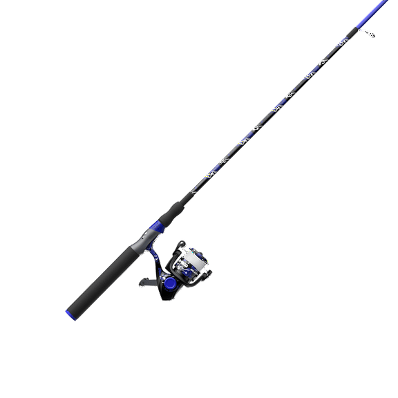 Zebco Splash Spinning Reel and Fishing Rod Combo, 6-Foot 2-Piece Fiberglass Rod, Medium-Light Power, Z-Splash Blue