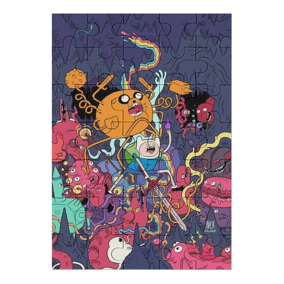 Adventure Time Jigsaw Puzzle, Wood Puzzles Adult, 35 PCS Jigsaw Puzzle for Adults Challenging Puzzle Perfect for Game Nights