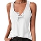 thumbnail image 3 of Camiseta sin mangas con botones deportivos,Camiseta sin mangas con botones a presión para mujer Camiseta sin mangas con botones para mujer Camiseta sin mangas con botones construida para durar, 3 of 5