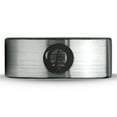thumbnail image 2 of Tungsten Outer Space Ship Exploration Band Ring 8mm Men Women Comfort Fit Brushed Gray Flat Cut Black Polished, 2 of 4