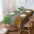 thumbnail image 4 of Rectangle Tablecloth 60x102inch Rustic Barn Ombre Wood Stain and Wrinkle Resistant Washable Polyester Table Cloth Oil Proof Dining Table Cover Decorative for Parties/Wedding/Outdoor Grey Orange Green, 4 of 6
