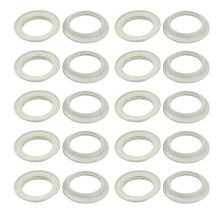 Replacement Lamp Socket - 20pcs Screw Bulbs Lamp Holder Twist and Lock E27 Socket Replacement Ring White