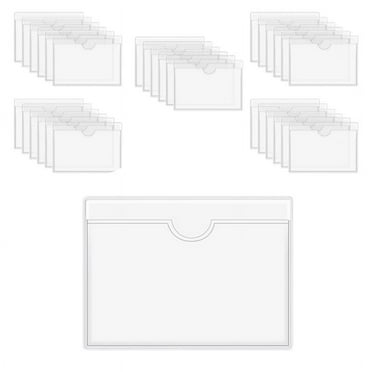 Bzocio Self-Adhesive Card Pockets Label Holder with Top Open