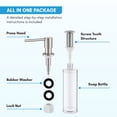 thumbnail image 4 of Blossom Soap Dispenser Pump | Solid Brass in Brushed Nickel Finish for Kitchen & Bathroom, 4 of 6