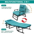 thumbnail image 4 of Slsy 3 in 1 Folding Lounge Chair, Outdoor Padded 6-Position Folding Lounge Chair with Cushion & Pillow, Supports up to 440lbs, 4 of 14