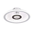 thumbnail image 6 of WUZSTAR 70W White Modern Acrylic Chandelier Invisible Bladeless Ceiling Fan with LED Light Remote, 6 of 11