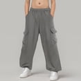thumbnail image 2 of kpoplk Boys Sweatpants Boys Joggers Cotton Youth Active Soft Sweatpants Kids Pocket Drawstring Joggers Pants(Grey,15-16 Y), 2 of 8