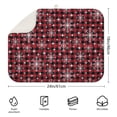 thumbnail image 2 of Red and Black Christmas Snowflake Pattern Dish Drying Mat for Kitchen 1 Pack, Ultra Absorbent Microfiber Dishes Drainer Mats,18x24in(46x61cm), 2 of 4