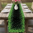 thumbnail image 4 of St. Patrick's Day Table Runner - 48 Inch Long Spring Lucky Shamrocks Leaves Black Cotton and Linen Blended Dress Scarves Farmhouse Table Runner for Kitchen Dining, Coffee Table, 13" x 48", 4 of 8