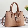 thumbnail image 4 of Bolso bandolera de piel sintética de moda para mujer, bolso de mano de gran capacidad, bolso de hombro para desplazamientos diarios de empleadas de oficina, 4 of 5