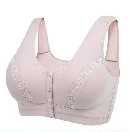 

Upgraded 2023 Gifts Women S Plus Size Bra Casual Sexy Lace Front Button Shaping Cup Shoulder Strap Underwire Bra Plus Size Extra-Elastic Wirefree