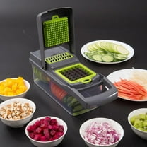 Vegetable Chopper, 14 in 1 Veggie Chopper, Multifunctional Food Cutter with Container 8 Blades