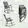 thumbnail image 4 of Lacoo Patio Zero-Gravity Rocking Chair with Headrest Pillow - Set of 1, Gray, 4 of 7