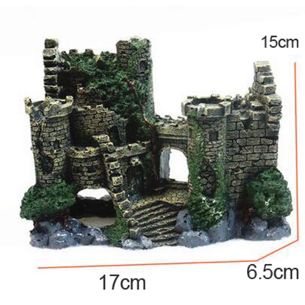 Aquarium Landscaping Fish Tank Decoration Castle (Brown Castle
