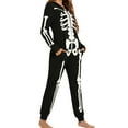 thumbnail image 2 of Fiomva Matching Family Pajamas Sets Skeleton Glow in Dark Jumpsuit Halloween Hooded One-Piece Zipper PJS Family Jammies, 2 of 6