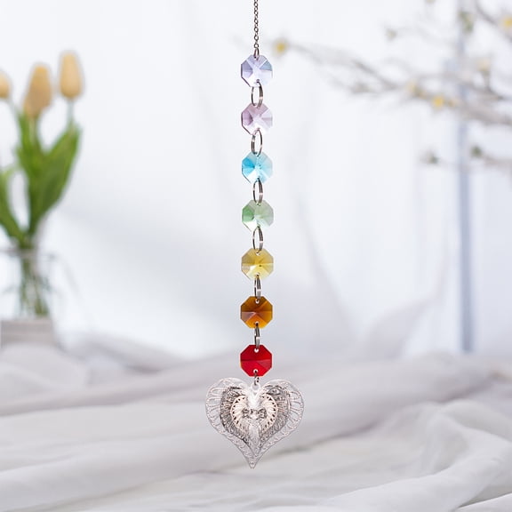 Gnoradne Crystal Hanging Decoration,Prism Crystals Lamps Decor,Sun Catcher Crystal Making Kit,Pendant DIY Outdoor Color Decoration Pendant for Window Wedding DIY Craft Decor