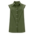 thumbnail image 4 of T-Shirts Short Sleeve Tees Tops for Women JIANLAI Blouses Solid Casual Basic V Neck Tank Tops for Work (S-5XL) Army Green, 4 of 6