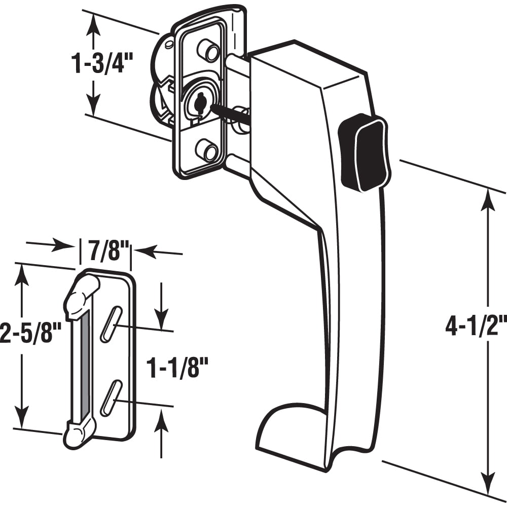 Black Push Button Latch with Tie Down