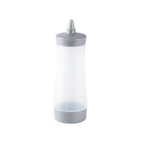 MLINS Plastic Squeeze Bottle Reusable Condiment Dispenser Salad Sauce Jam Ketchup Container for Luncheon Kitchen Picnics (Grey)