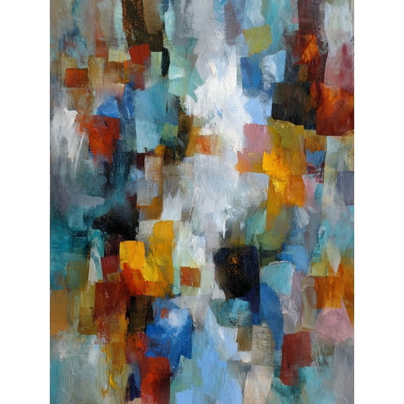 Geometric Light Burst Abstract Canvas Print Living Room Dining Room Wall Art