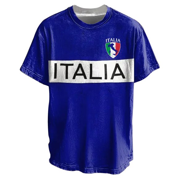 Xdzjlr T Shirts Men Italian Round Neck Short Sleeved Fashion Men's Shirt,Xxl