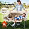 thumbnail image 4 of Double Camping Chair Oversized 2 Person Foldable Loveseat for Outdoor Lawn Beach, 4 of 8