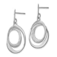 thumbnail image 2 of Sterling Silver Radiant Essence Textured Post Dangle Earrings Sterling Silver Earrings, 2 of 3