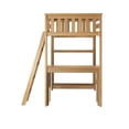 Max & Lily Loft Bed, Solid Wood Twin High Loft Bed with Bookcase and ...