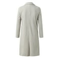 thumbnail image 7 of Baberdicy Woolen Coat Autumn and Winter Long Candy Color Lapel Pocket Woolen Coat Women's Wool & Blends Grey, 7 of 7