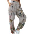 thumbnail image 2 of Pantalon Grand de Sport d'Été pour Femmes Mode Imprimé Décontracté Ample Long, 2 of 5