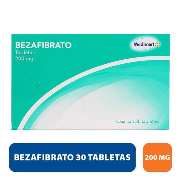 Bezafibrato Medimart 200 mg, 30 tabletas