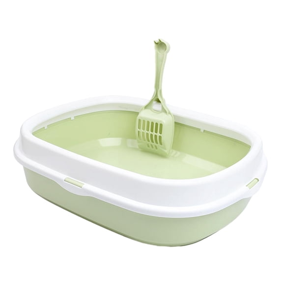 Fzaqwen Cat High Sided for All Kinds of Cat Litter Sturdy Fruit green
