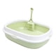 thumbnail image 1 of Caja de arena para gatos, bandeja de arena para mascotas con tapa abierta, resistente, fácil de limpiar, con cuchara, reutilizable, antisalpicaduras, fruta verde, 1 of 8